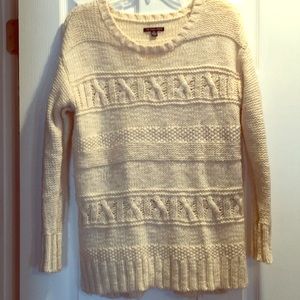 Cream cable knit sweater